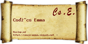 Csécs Emma névjegykártya