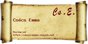 Csécs Emma névjegykártya