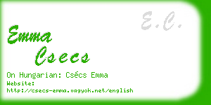 emma csecs business card