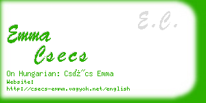 emma csecs business card
